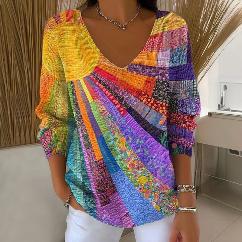 Męska koszulka vintage w kolorowe wzory – styl casual
