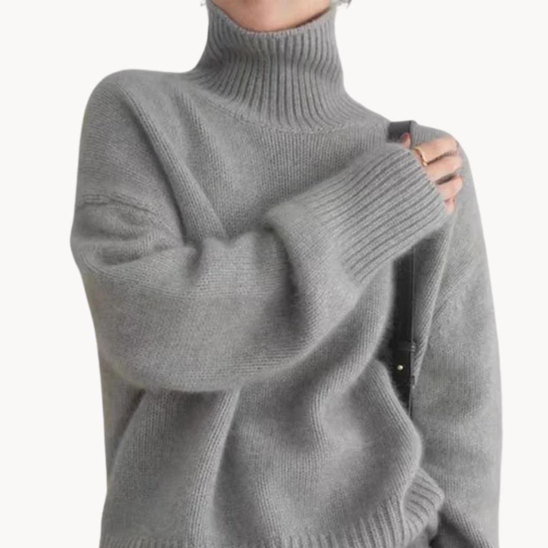 Juliette – premium sweter z golfem i miękkim splotem
