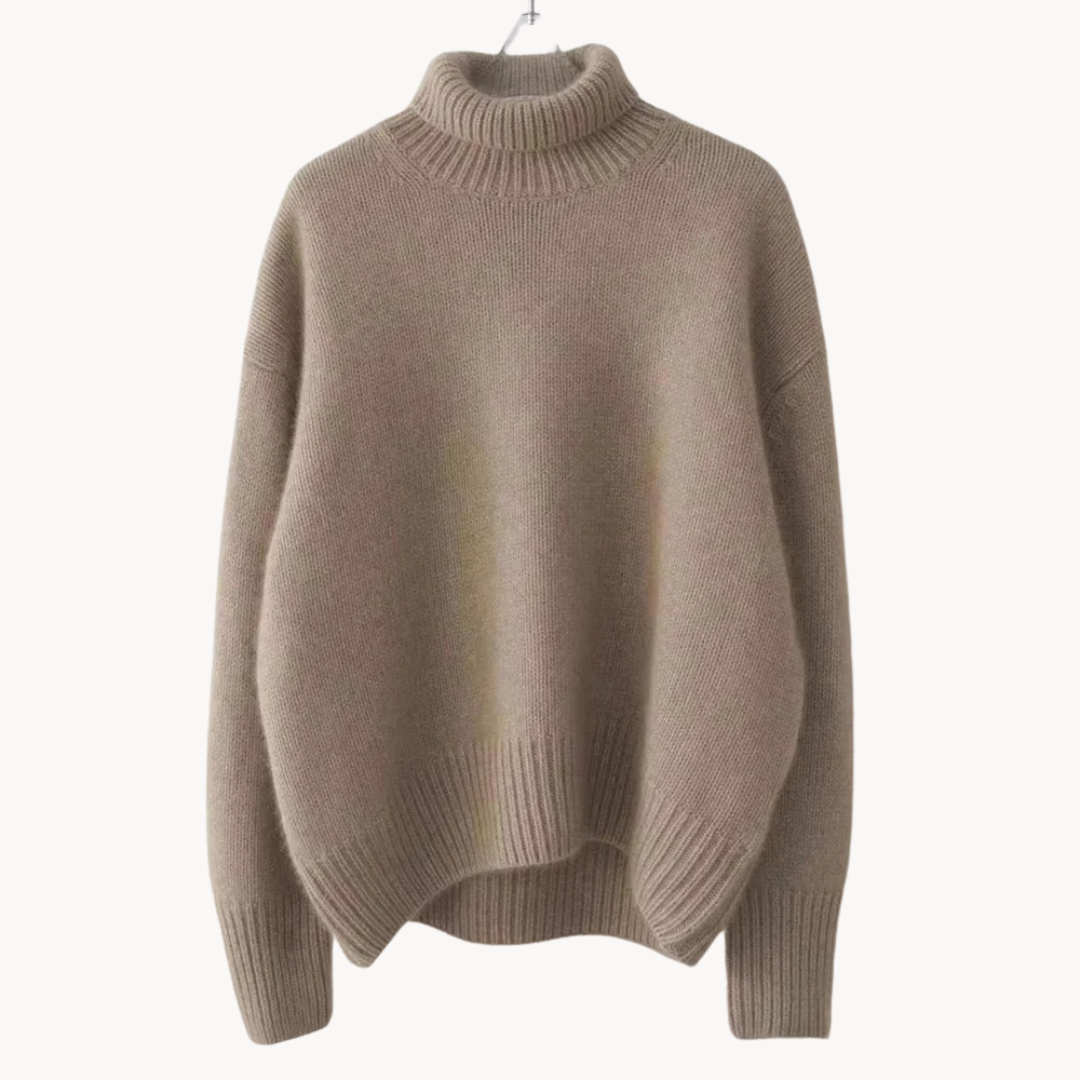 Juliette – premium sweter z golfem i miękkim splotem