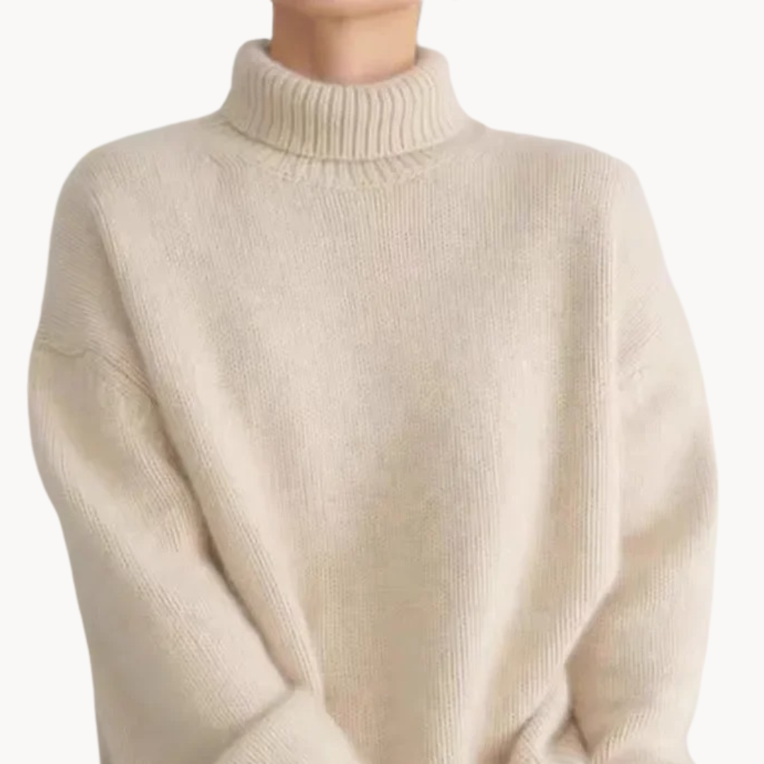 Juliette – premium sweter z golfem i miękkim splotem