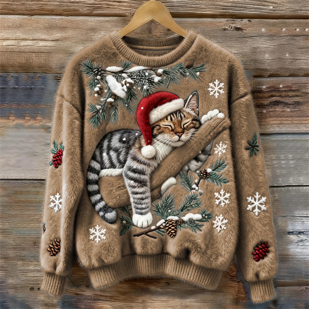 Nina™ | Świąteczny Koci Sweter