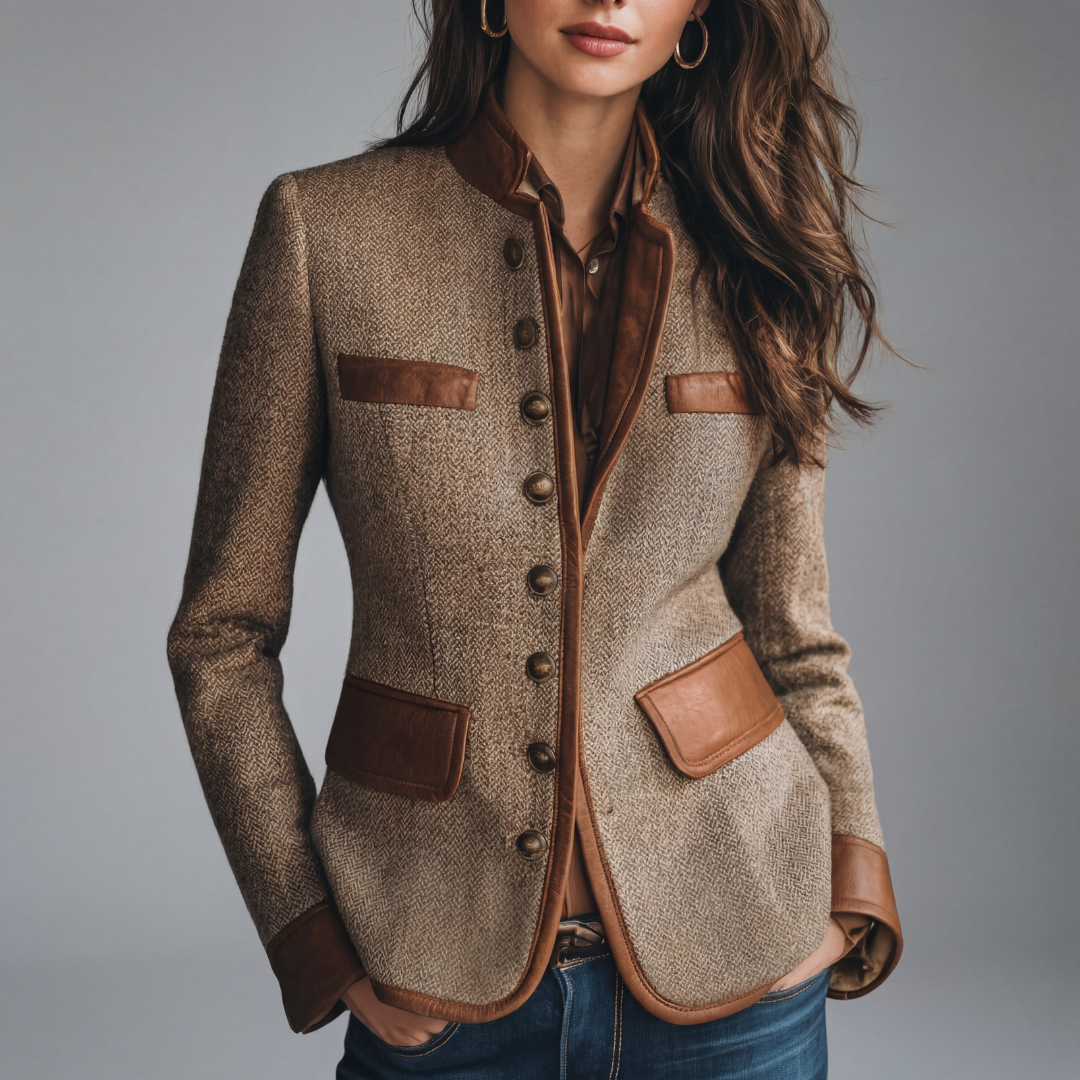 Bea | Elegancka tweedowa marynarka w stylu heritage