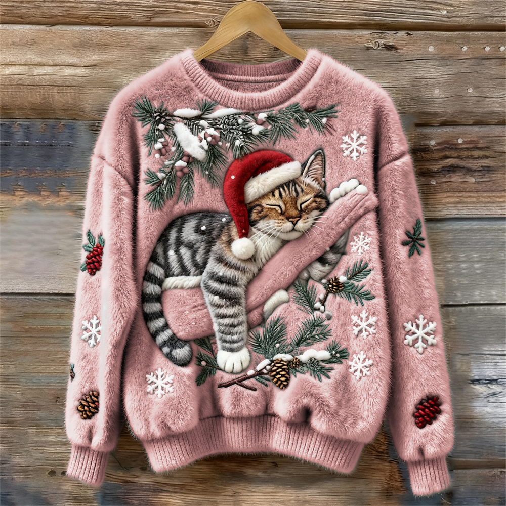 Nina™ | Świąteczny Koci Sweter