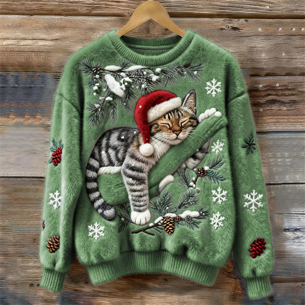 Nina™ | Świąteczny Koci Sweter