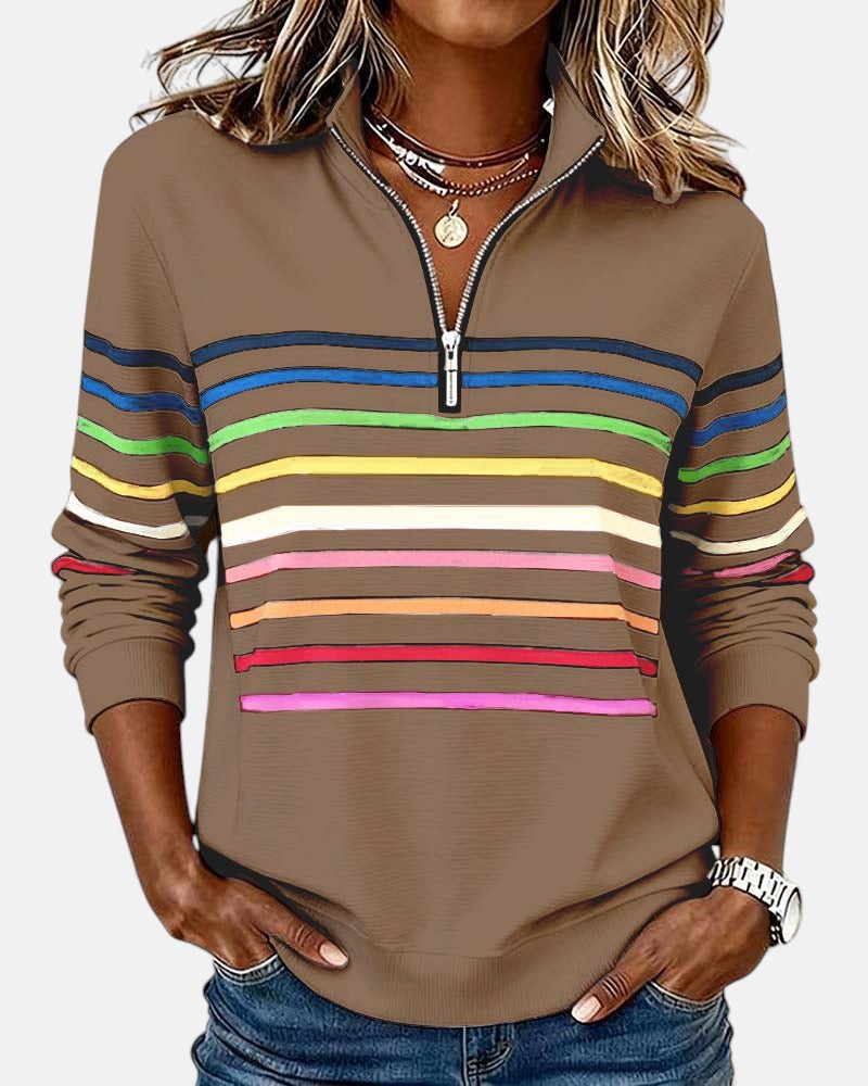 Nina – sweter w paski damski, styl casual