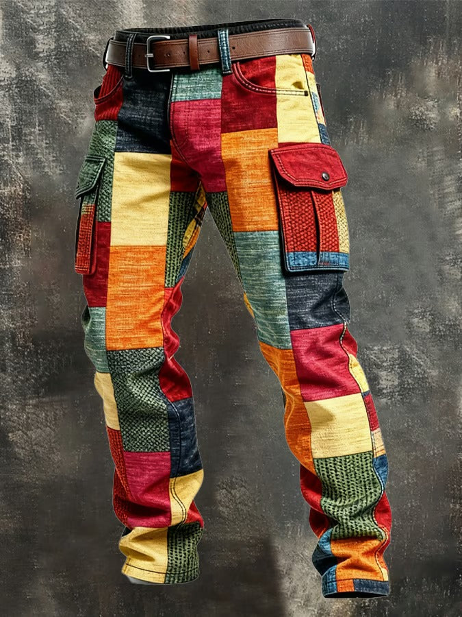 Brenvick – Spodnie cargo patchworkowe
