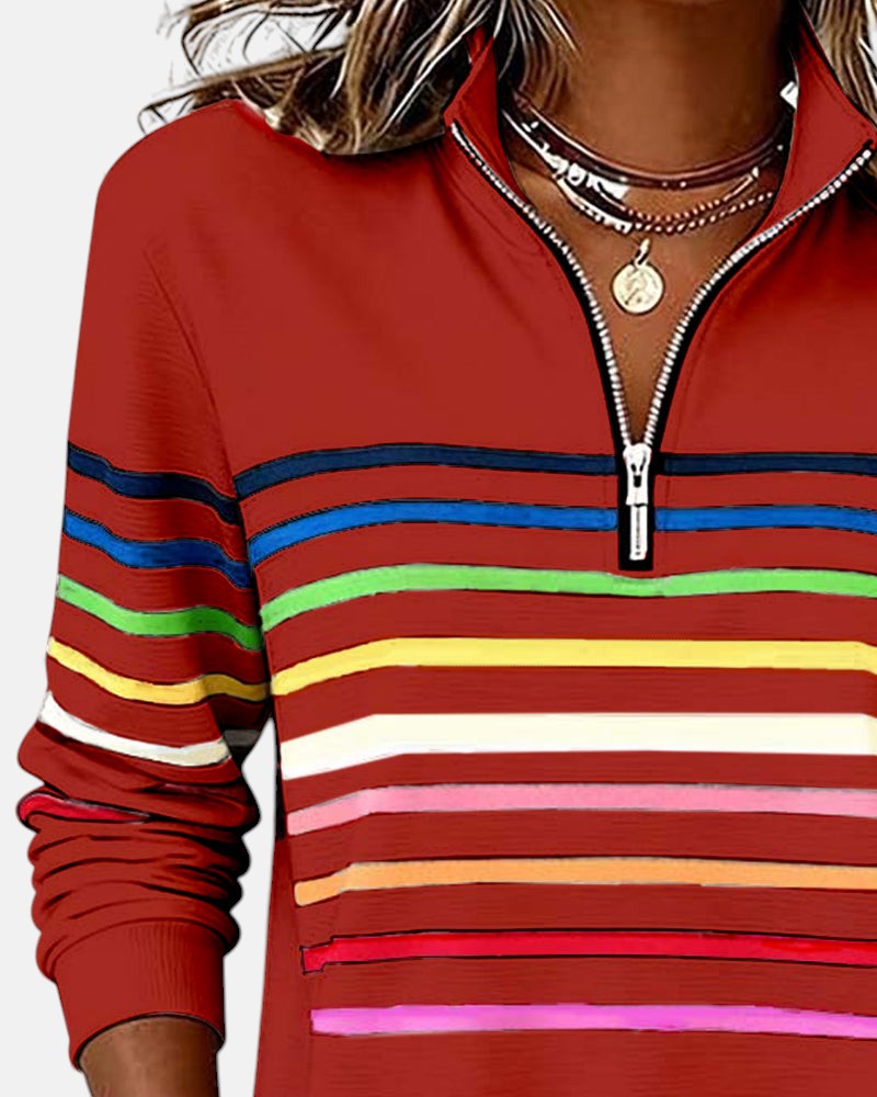 Nina – sweter w paski damski, styl casual