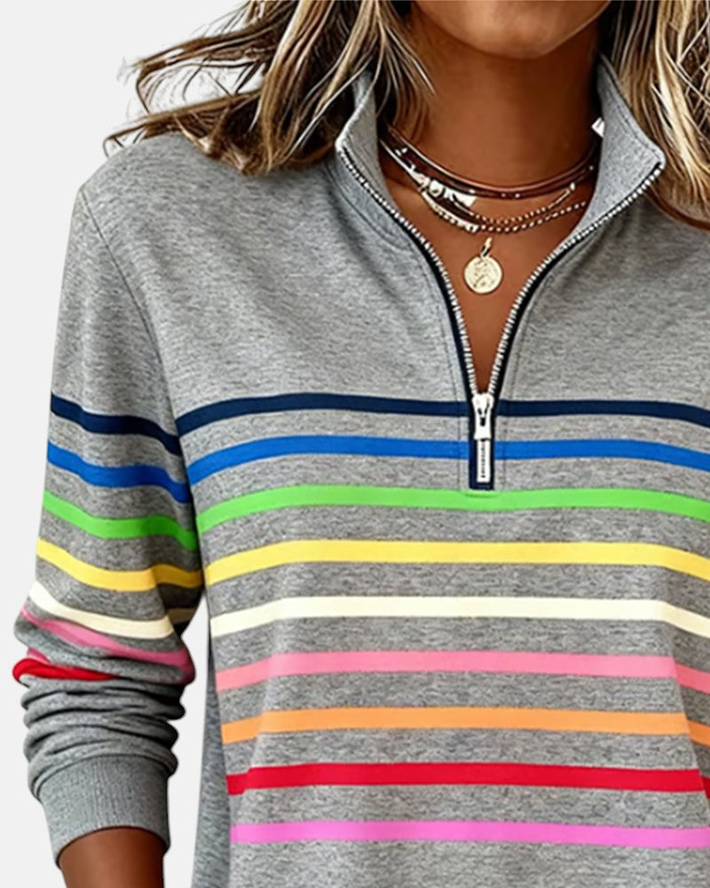 Nina – sweter w paski damski, styl casual