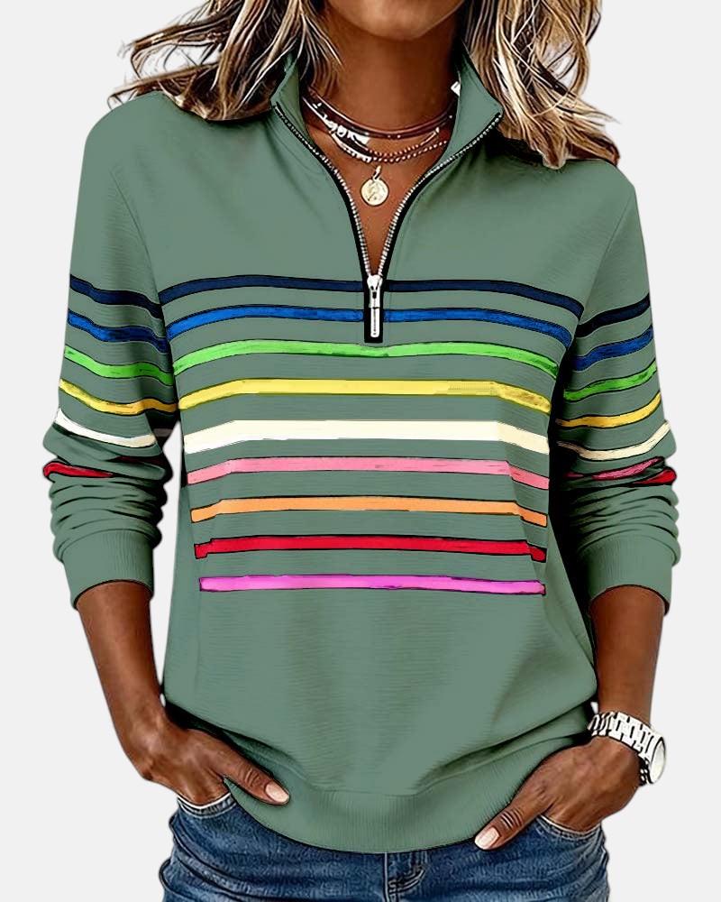 Nina – sweter w paski damski, styl casual