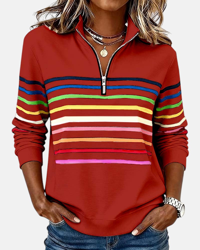 Nina – sweter w paski damski, styl casual
