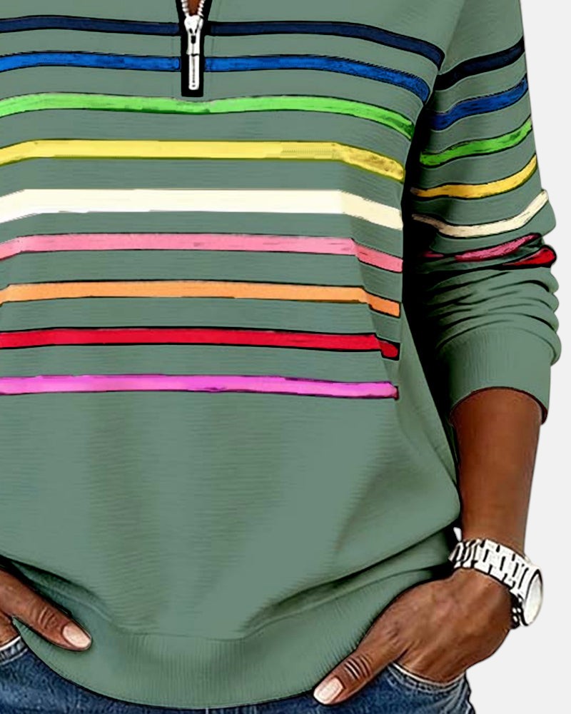 Nina – sweter w paski damski, styl casual